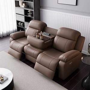 <span class=keywords><strong>Canapé</strong></span> 3 places inclinable <span class=keywords><strong>électrique</strong></span> moderne en cuir véritable, best-seller, avec télécommande, design luxueux pour salon - Product Image 5