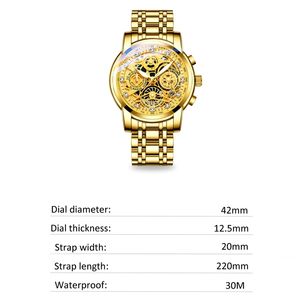 Reloj <span class=keywords><strong>de</strong></span> Pulsera para Hombre RUIZHIYUAN 068 con Esfera Giratoria, Diseño <span class=keywords><strong>de</strong></span> Ventana, Luminoso, <span class=keywords><strong>Fecha</strong></span> Automática, Cuarzo, Resistente al Agua - Product Image 5
