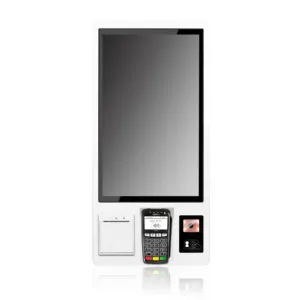 Desktop-Kiosk/Selbstbedienung gerät 23,8/32-Zoll-Touchscreen-Kiosk mit Scanner und Thermo drucker