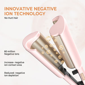 Mini baguette à friser en céramique rouleau d'oeufs vague fer à friser professionnel pour boucles de longue durée cheveux plage bigoudi vague - Product Image 4