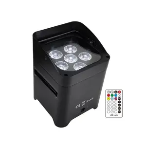 Éclairage led sans fil, 4 piles, boîtier noir, éclairage pour événement, DJ freepar Tri 6