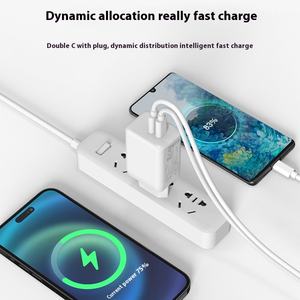 KC 인증 듀얼 타입 C-포트 GAN 충전기 헤드 한국 PD45W 휴대 전화 노트북 벽 플러그 전원 공급 장치 - Product Image 3