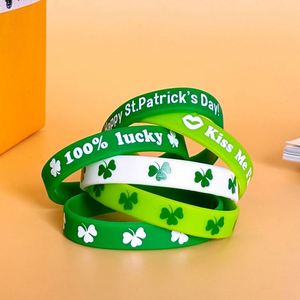 Pulsera de Silicona con Trébol Irlandés para la Fiesta Temática de San Patricio, Conmemorativa y Personalizable - Product Image 3