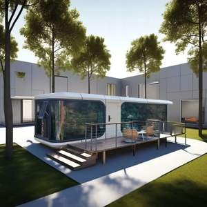 Casa Prefabricada Móvil Tipo Cápsula Espacial, Panel Sándwich, Diseño Moderno, Instalación Rápida, Casa Pequeña Móvil para Oficina, Uso en Exteriores - Product Image 4