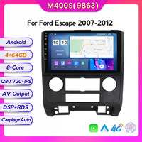 Système Android MEKEDE MS 8 cœurs 8+256 Go IPS DSP 2din GPS WIFI Autoradio stéréo pour Ford Escape 2007 2012 9 pouces