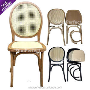 Chaises de banquet de mariage Louise en bois rond rembourrées empilables en résine plastique PP de style ferme pour hôtel et restaurant - Product Image 4