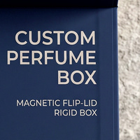 Confezione Regalo Personalizzata Blu per Colonia e Collezione di Fragranze, Scatola Magnetica con Presentazione in Carta e Confezione per Profumo