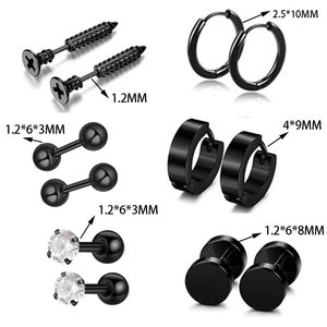 In Acciaio Inox Ear Studs Cartilagine <span class=keywords><strong>Trago</strong></span> <span class=keywords><strong>Orecchini</strong></span> A Cerchio 16G Spina Barelle Corpo Helix <span class=keywords><strong>Piercing</strong></span> Gioielli - Product Image 3