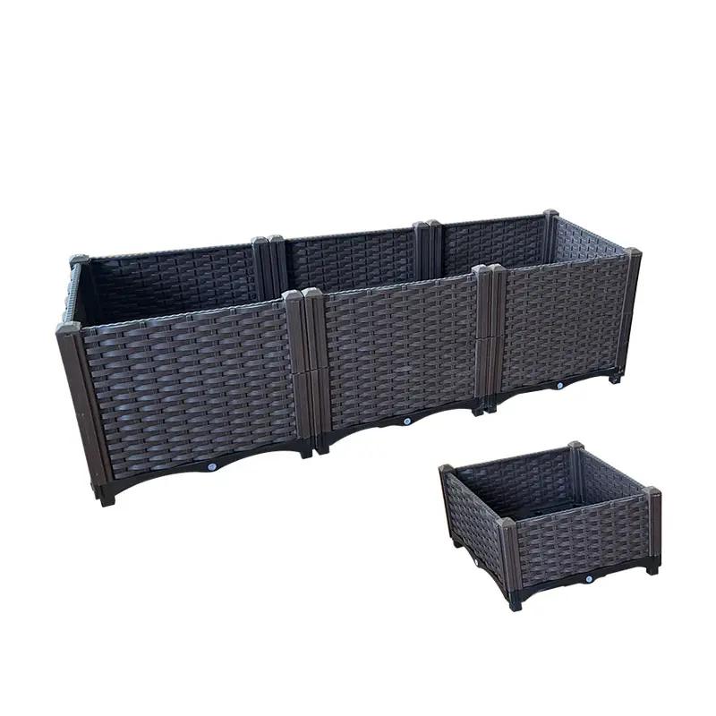 Hot Sale Garden Raised Bed Vegetable Planter Growing Containers Bed With Border Plastic Planters Beds For Flower