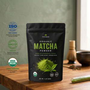 Matcha ceremonial molido en piedra en bolsa, compatible con logotipo personalizado, marca privada y suministro al por mayor a precio de mayoreo. - Product Image 3