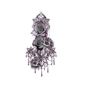 Popolare <span class=keywords><strong>tatuaggio</strong></span> <span class=keywords><strong>rosa</strong></span> <span class=keywords><strong>con</strong></span> fiore rosso trasferimento acqua adesivo <span class=keywords><strong>tatuaggio</strong></span> impermeabile - Product Image 1