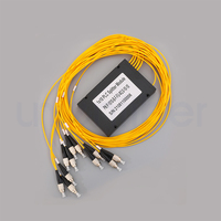 Divisor PLC de Fibra Óptica Desnuda para Exteriores de Alta Calidad 1x2 1x16 SC APC 0.5m con Pigtail y Redundancia ABS