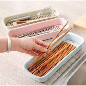 Caja de Almacenamiento Plana de Plástico para Palillos, Cesta Multifuncional para Palillos, Caja de Almacenamiento Multiusos - Product Image 1