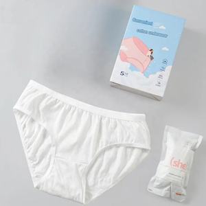 Bragas de fábrica con etiqueta cintura 100% algodón transpirable Personal suave ropa interior de uso diario para mujeres bragas desechables - Product Image 4