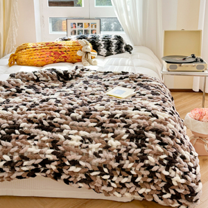 Chất Lượng Cao Tùy Chỉnh Crochet Ném 100% Polyester Chăn Mềm Handmade Dệt Kim Thân Thiện Với Da Thoáng Khí Thân Thiện Với Môi - Product Image 1