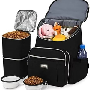 Free Sample Pet Travel Backpack Suitable for Dog <b>Food</b> Travel Bag Multi-functional Pocket Suitable for Dog and <b>Cat</b> - Product Image 1