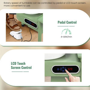 XinyiArt 350W 12 pouces Tourne-<span class=keywords><strong>poterie</strong></span> <span class=keywords><strong>électrique</strong></span> avec pédale, écran LCD et <span class=keywords><strong>plateau</strong></span> extensible amovible - Product Image 3