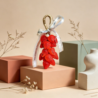 Savon artisanal Gu Lan aux cristaux multicolores et à la fraise, transparent, à l'huile de coco, nettoyant doux pour tous types de peau, idéal pour le spa à domicile