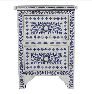 Tiroir incrusté d'os gris dernier coffre à tiroir floral en incrustation d'os de nacre pour meubles de salon incrustation d'os pour les États-Unis - Product Image 4