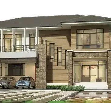 Bingkai Baja Rumah Prefabrikasi Rumah Villa Mewah Modern