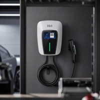 Station de recharge NACS pour véhicules électriques avec écran de 4,3 pouces et fonction WiFi via l'application Tuya, chargeur mural pour VE prêt à l'emploi