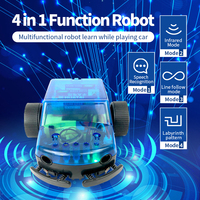 Innovador Proyecto Científico STEM, Kit de Robot 4 en 1 para Armar, Juguete de Ingeniería Motorizado de Plástico Natural Sostenible, Descubrimiento Interactivo
