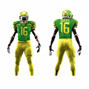 Tenues de football américain personnalisées à manches courtes et respirantes pour adultes, avec impression numérique pour l'entraînement et des ensembles d'équipe - Product Image 1