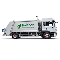 Camion compacteur de déchets Dongfeng Dolica D9 4x2 de 16 mètres cubes à chargement arrière, 230 CV, Euro 6