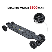Skateboard Électrique H2X Longboard Tout-Terrain Type Off-Road avec Plateau Drop Down Idéal pour Débutant