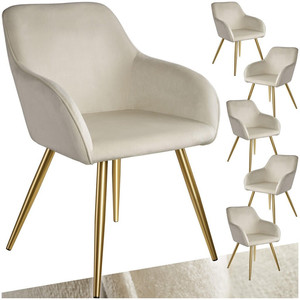 Poltrona Classica Mid-Century Imbottita per Hotel, in Tessuto o Velluto con Gambe in Metallo, <span class=keywords><strong>Sedie</strong></span> da Sala da Pranzo per Casa e <span class=keywords><strong>Cucina</strong></span> - Product Image 1