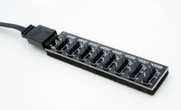 Hub de ventilateurs ARGB PWM 5V 3 broches 1 à 8 voies pour châssis d'ordinateur, refroidisseur de processeur et ventilateur 5V