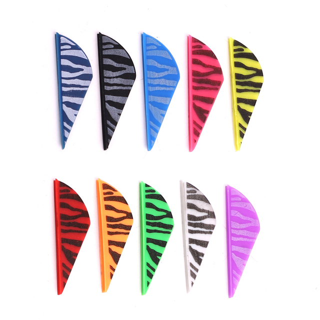 Archery 2 Inch Arrow Rubber Feather Arrow Vanes Hunting Plastic Feather Fletching DIY Arrow Accessories