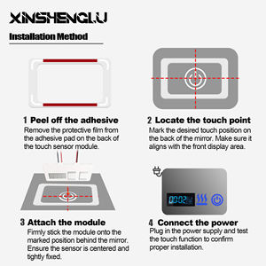Controlador LED Inteligente Táctil OEM ODM de 60W 12V/24V para Espejo, Regulable CCT, Antivaho, con Reloj Digital, IP21, para Iluminación de Baño - Product Image 4