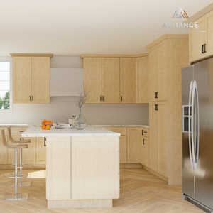 Armoires de cuisine en bois de chêne tendance et populaires |   Armoires d'usine/de entrepôt pour les constructeurs américains |   Armoires de cuisine en bois durables - Product Image 2