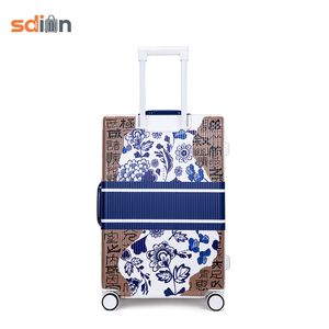 Série de bagages MAYERTRIP d'inspiration porcelaine, élégance classique, style <span class=keywords><strong>original</strong></span> peint à la main, cadre en aluminium personnalisé, roulettes pivotantes - Product Image 3