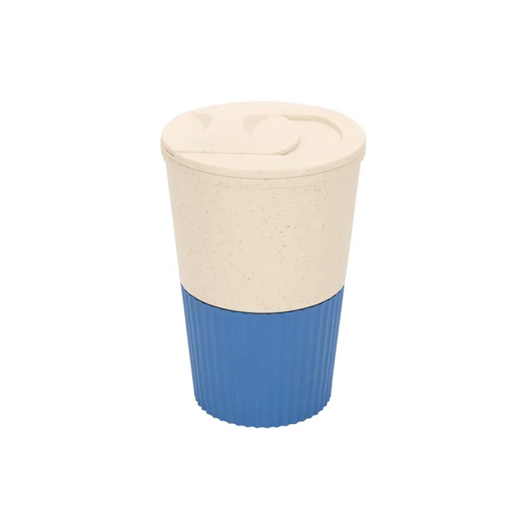 Tasse à café en plastique réutilisable de 500ml avec couvercle résistant aux éclaboussures et manchon antidérapant