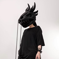 Coiffe de dinosaure squelette à tentacules de dragon, figurine décorative exosquelette, accessoire de performance et de costume