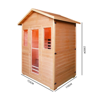 Ruang Sauna Kayu Hemlock Modern dengan Pemanas Pelat Karbon Inframerah Listrik untuk Penggunaan di Rumah Sakit dan Pusat Kebugaran, Dilengkapi Panel Kontrol Komputer