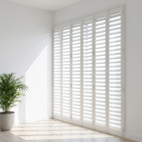 Volets persiennes en PVC imitation bois, sur mesure, étanches, modernes, pour intérieur et extérieur, fenêtres, portes, patios et salles de bain