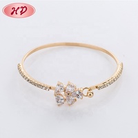 Gelang perhiasan wanita, model baru trendi pabrikan terbaru sederhana India 18k emas gelang perhiasan untuk wanita
