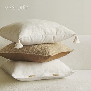 Cuscino per cuscino di lusso 30x50cm federa federa tessuto per la casa MISSLAPIN in cotone canapa pieghettato in bambù <span class=keywords><strong>Beige</strong></span> - Product Image 5