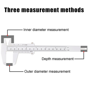 Draagbare Plastic Sieraden Meet Remklauwen 0-100Mm 1-150Mm Schuifmaat Liniaal <span class=keywords><strong>Micrometer</strong></span> Mini Plastic Nonius Schuifmaat - Product Image 2