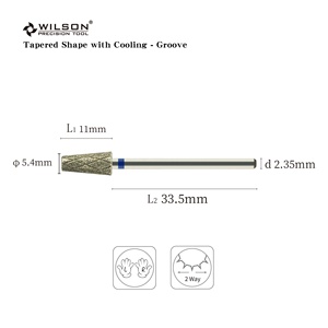 Forma cónica de 5,4mm con ranura de refrigeración, brocas de alisado de uñas de bajo ruido para pulir el área de la cutícula, herramienta de uñas para manicura y belleza - Product Image 2