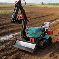 Oferta Especial: Mini Tractor de Cadena de 35HP con Cultivador Rotatorio para Jardín Doméstico y Pequeñas Granjas