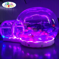Vente flash : Cabane gonflable pour enfants, photomaton portable, dôme à bulles rebondissantes, tente, maison à bulles gonflable, globe à neige avec LED