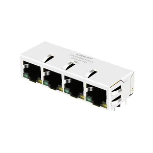 Ethernet Connector Rj45 LPJG46801AENL 1000 Base-T 1X4 Port 10P8C Magnetic Ethernet RJ45 Connector