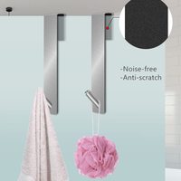 Crochets de porte de douche extensibles en acier inoxydable de 7 pouces, crochets multifonctionnels écologiques pour serviettes, manteaux et peignoirs de salle de bain, 1 crochet