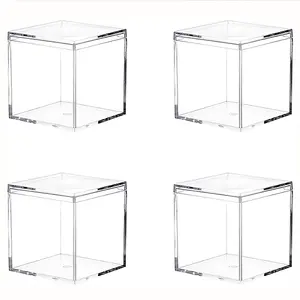 Transparent Candy Box Acrylic Square Food Cookies Christmas Apple Acrylic Box