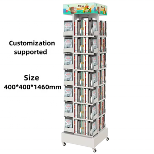 Kim loại xoay hiển thị giá đứng cho trẻ em 'máy tính xách tay màu sách tài liệu quảng cáo bưu thiếp lưu trữ-thư viện cửa hàng kệ sách - Product Image 2