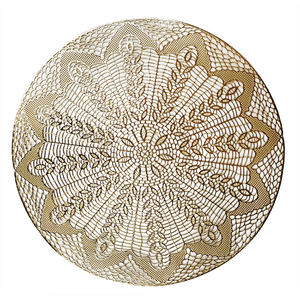 Easeful Venta Directa de Fábrica Personalizado Redondo Hueco Redondo Oro Antideslizante Mat Hogar Cocina Restaurante Pvc Mantel Individual Mesa de Comedor - Product Image 3